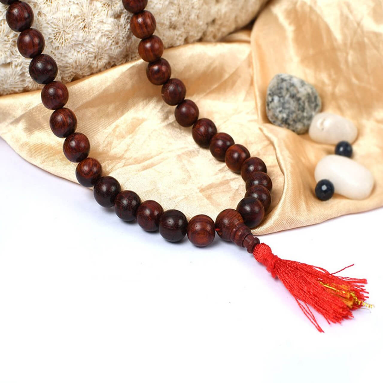 100% Orignal Sandalwood Mala, Lab Certified Genuine Sandalwood 108+1 Beads  Rosary Chandan Japa mala for Meditation, Pooja, Chanting, Wearing; by  Fukrey HastKala Kendra (7MM) : : Home & Kitchen
